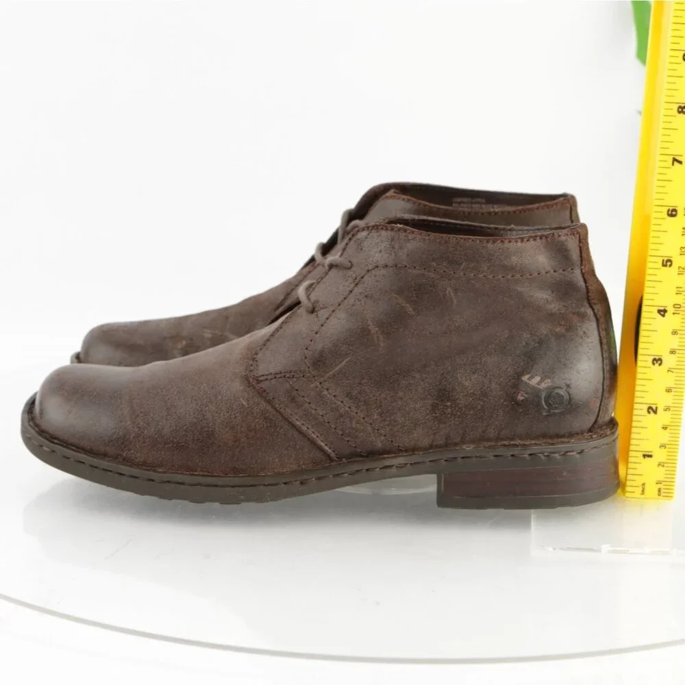 Born Mens Harrison Boot Size 11 M Brown Distressed Leather Lace Up Casual Chukka